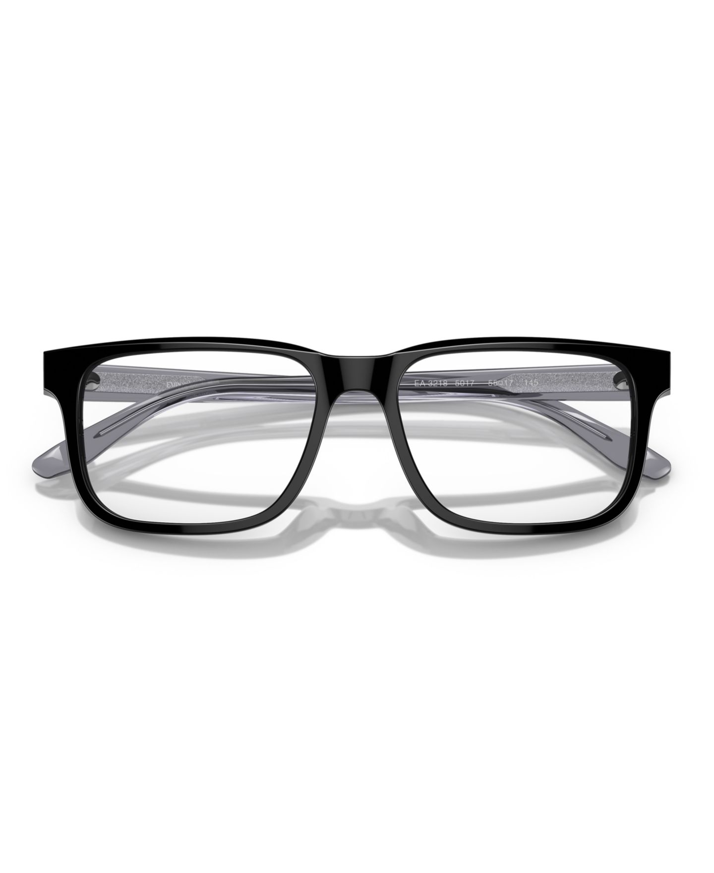 Мужские очки Emporio Armani Man Rectangle Plastic EA3218 Eyeglasses, цвет: Чёрный — фото 5