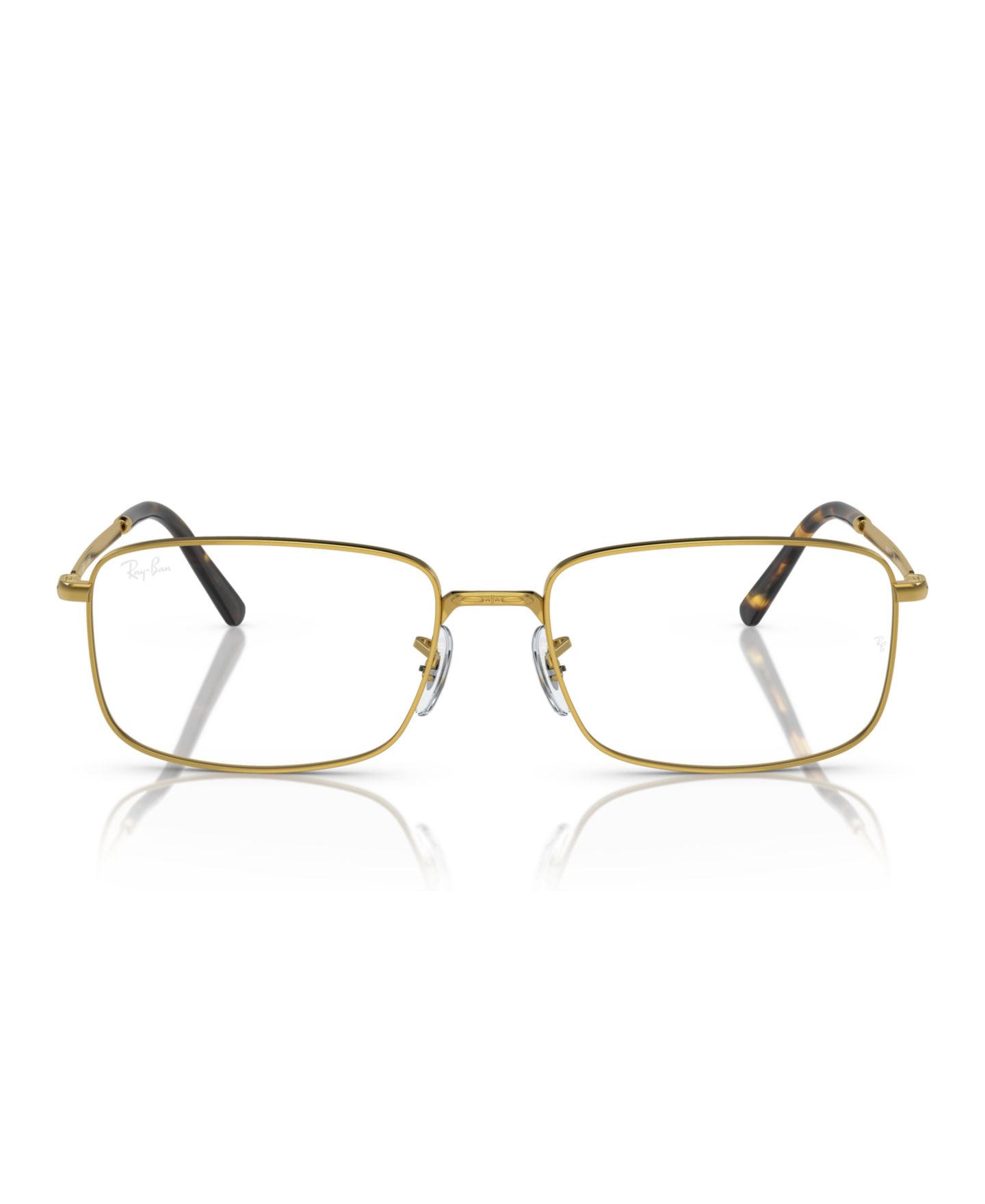 Очки Ray-Ban Unisex Rectangle Metal RB3717V RB3717 Optics Eyeglasses, цвет: Золотой — фото 2