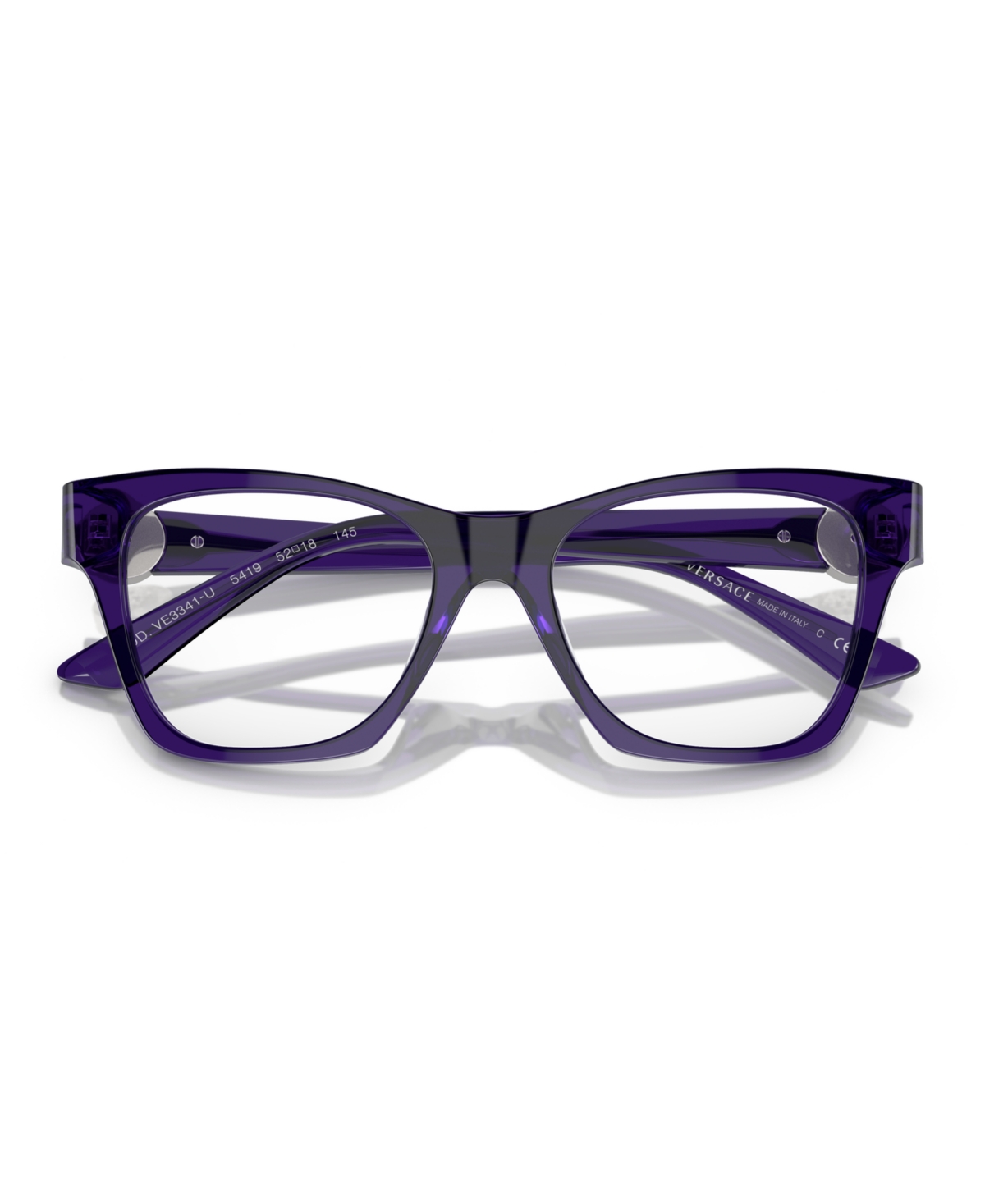 Versace Ve 3341u Gb1 52mm Womens Cat-eye Eyeglasses 52mm In Black