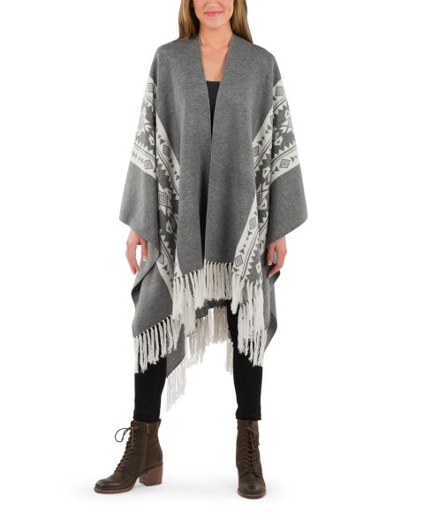 Женские аксессуары Patricia Nash Prairie Shawl, цвет: Серый / Кремовый