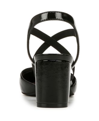 Women's April Block Heel Ankle Strap Slingback Pumps