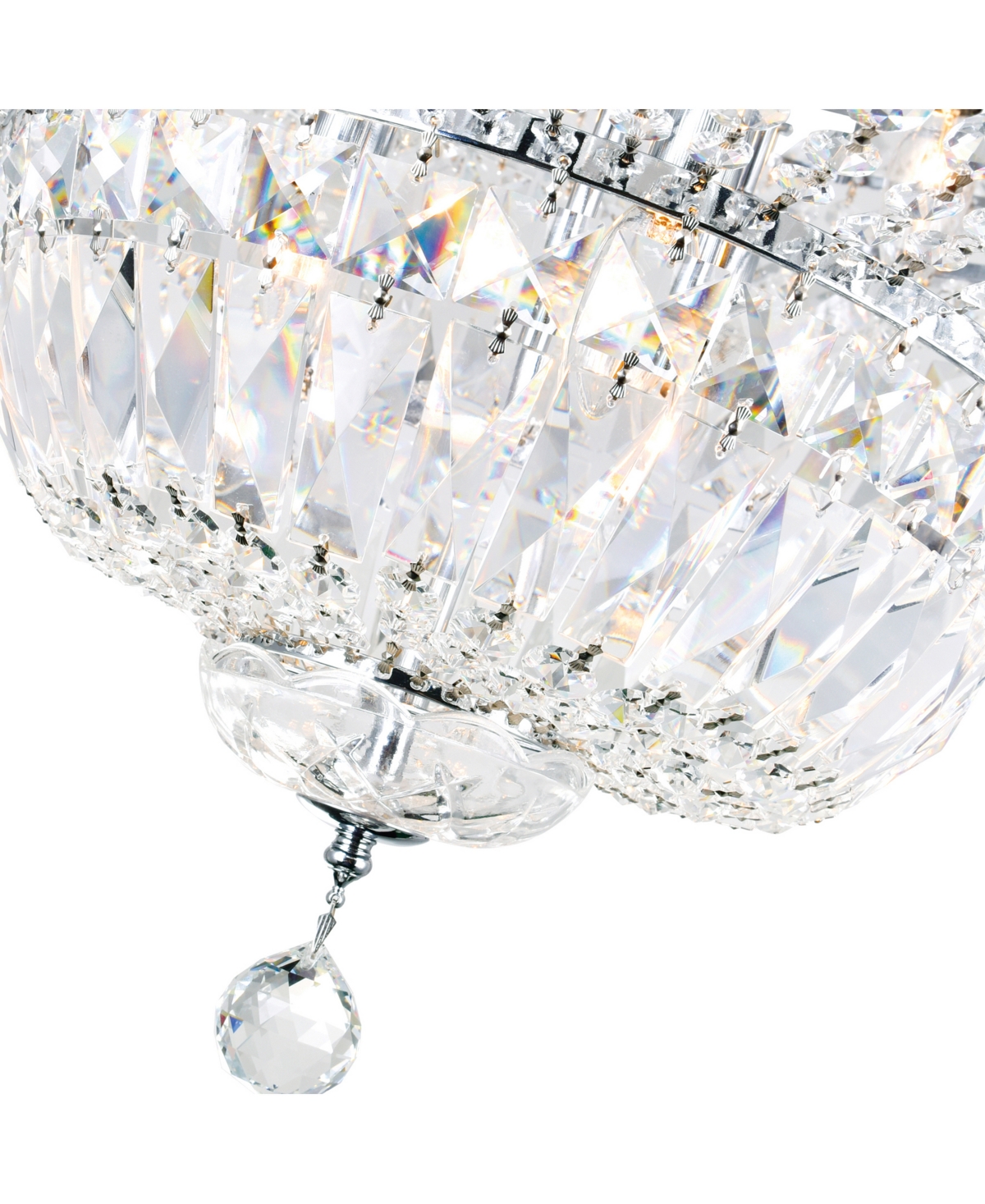 Cwi Lighting Stefania 16 Light Bowl Flush Mount In Chrome