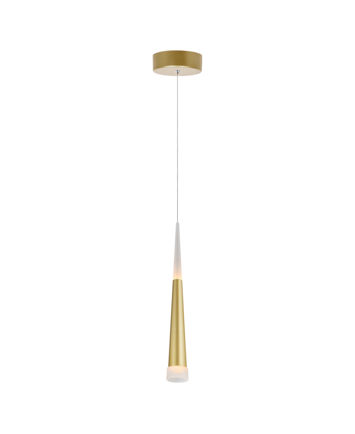 Cwi Lighting Andes Led Down Mini Pendant In Satin Gold