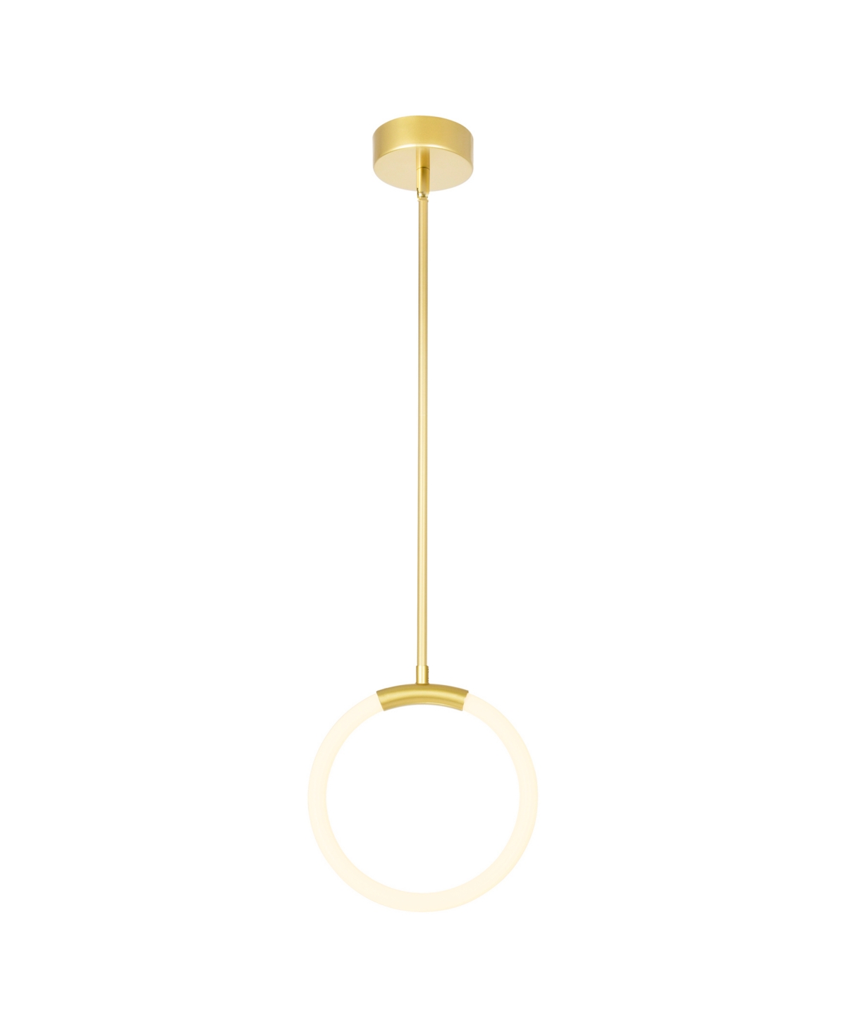 Cwi Lighting Hoops 1 Light Led Pendant In Satin Gold
