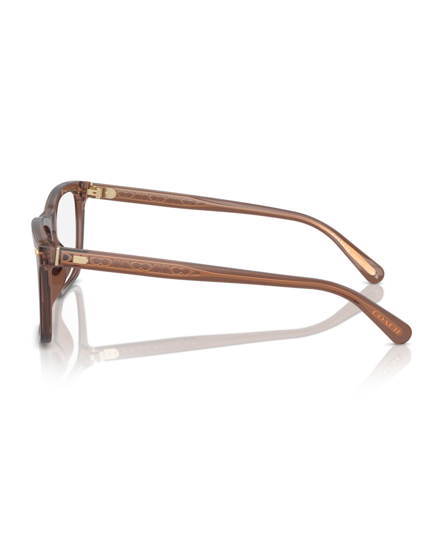 Мужские очки COACH Man Square Plastic HC6238U Eyeglasses, цвет: Прозрачный пекан — фото 3