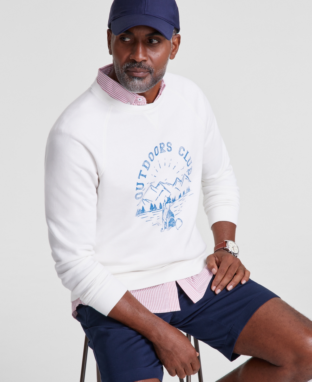 Club Room Men's Outdoors Club Regular-Fit Printed Sweatshirt, Created for Macy's