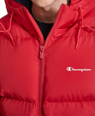 Men's Quilted Full-Zip Hooded Puffer Jacket 