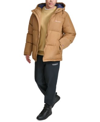 Men's Quilted Full-Zip Hooded Puffer Jacket 
