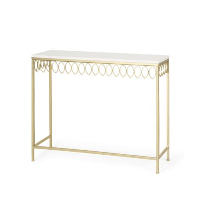Simplie Fun Glamorous Modern Console Table with Open Frame for ...