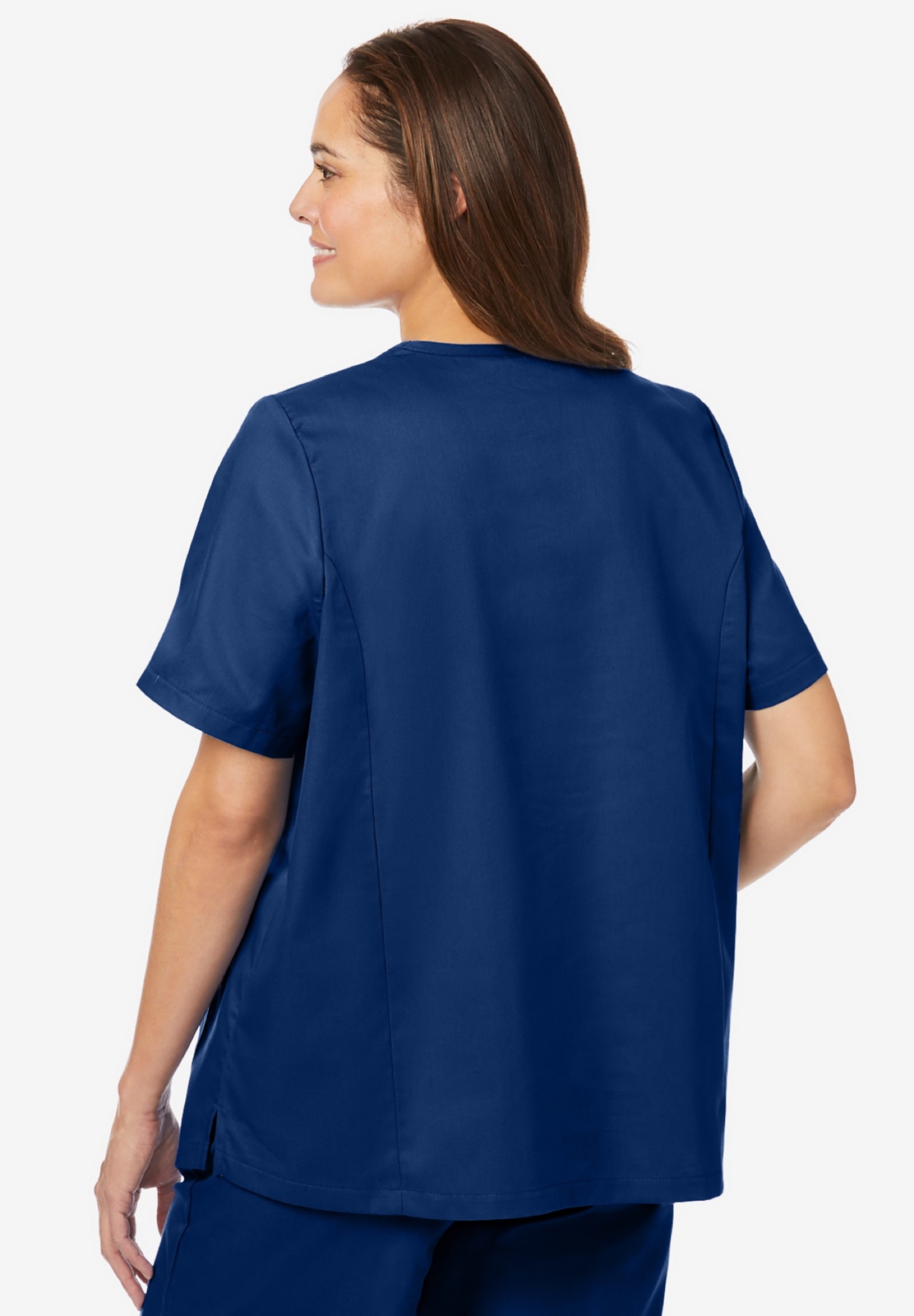 Comfort Choice Plus Size Scoopneck Scrub Top