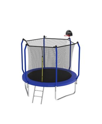 Streamdale 8FT Blue Trampoline with Safety Net and Hoop