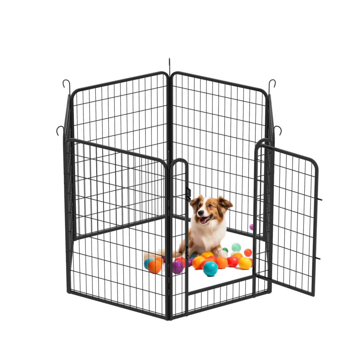 Sturdy, Rust-Resistant Pet Fence with Automatic Gravity Locking