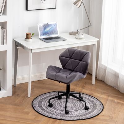 Streamdale Diamond Tufted Adjustable Swivel Office Chair, Gray