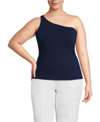Plus Size Slender One Shoulder Top