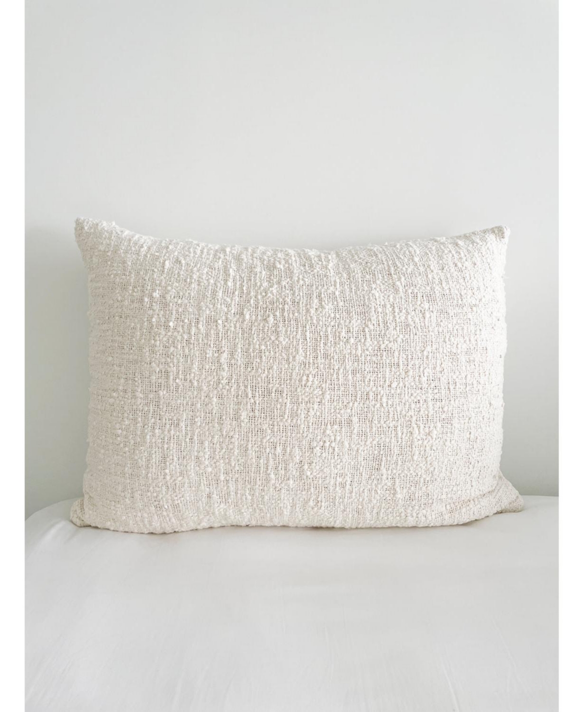 Anaya Home CottonBoucle Dutch Euro Pillow - White