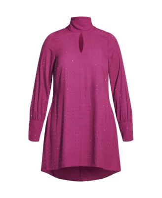 Plus Size Nailhead Tunic Top