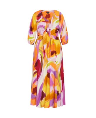 Women's Swirl Tie Print Dress