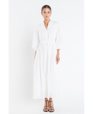 Women's Shirt Maxi Dress