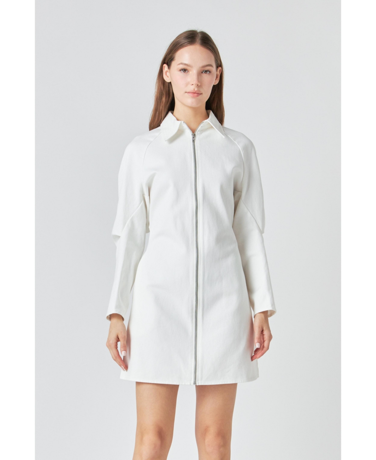 Grey Lab Women's Zip Up Mini Dress