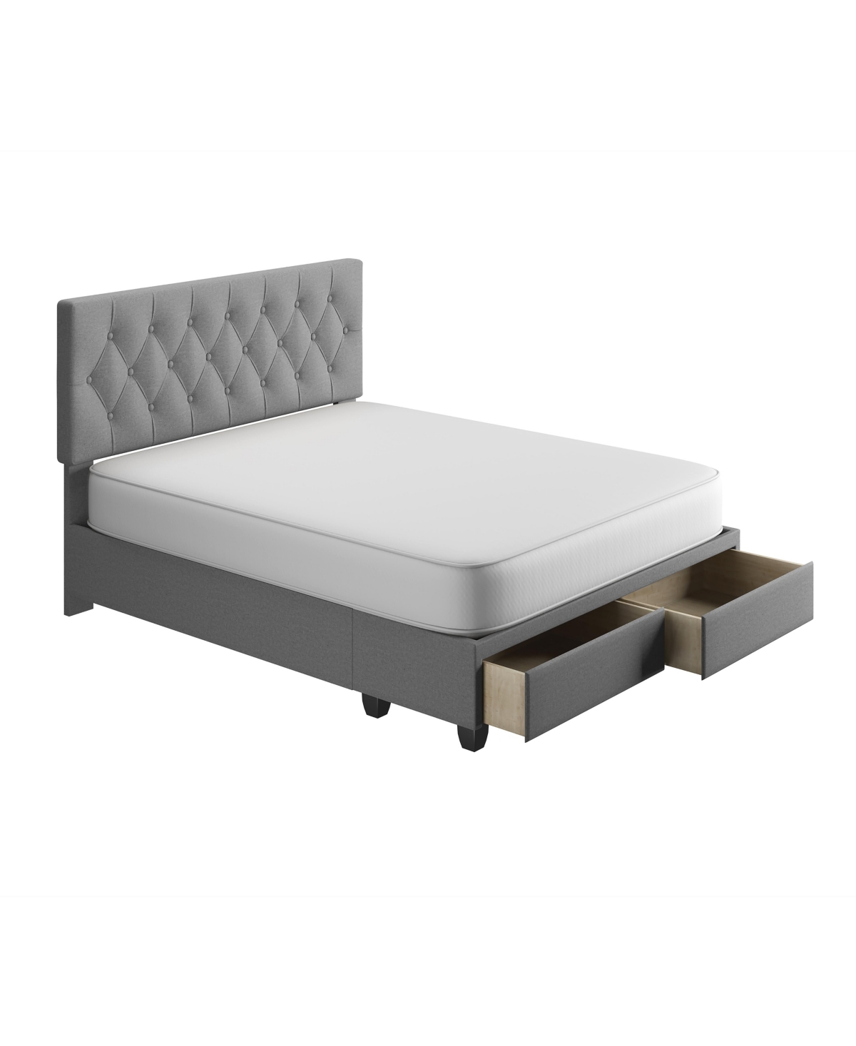 Boyd Sleep Boyd Salerno Upholstered Platform Bed Frame with Storage Drawers
