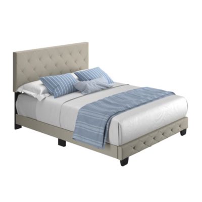 Chloe Linen Upholstered Platform Bed Frame with Adjustable Headboard - Boyd Sleep