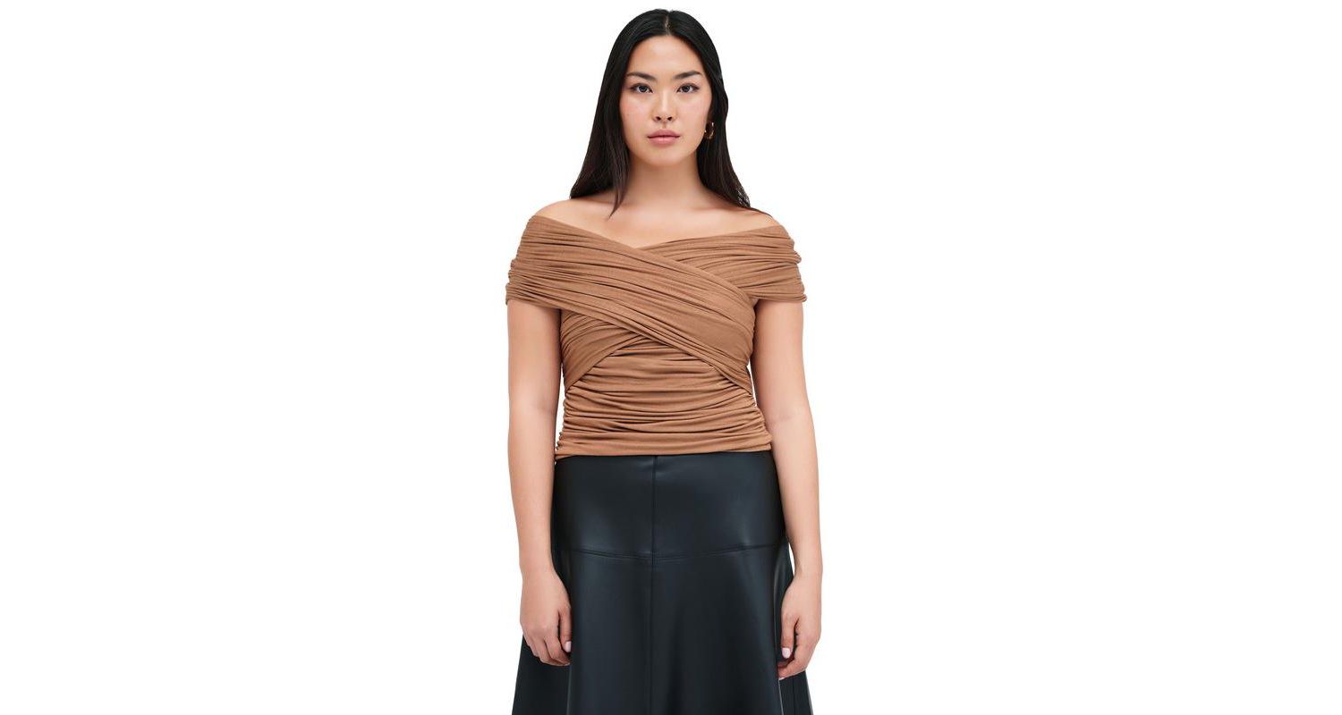 Women's Alyssa Sheer Jersey Convertible-Strap Fitted Top