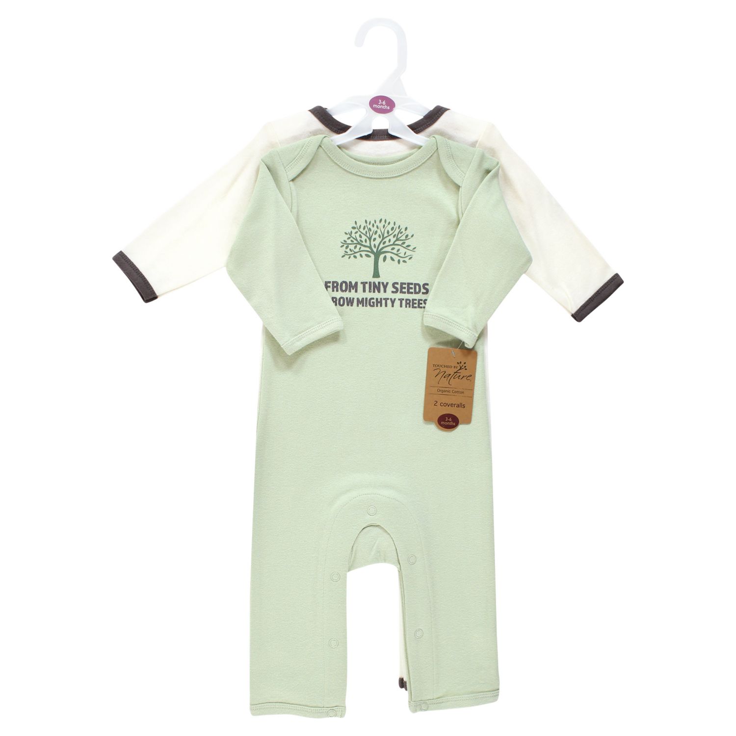 Baby Boys Unisex Natural Double Coverall Set