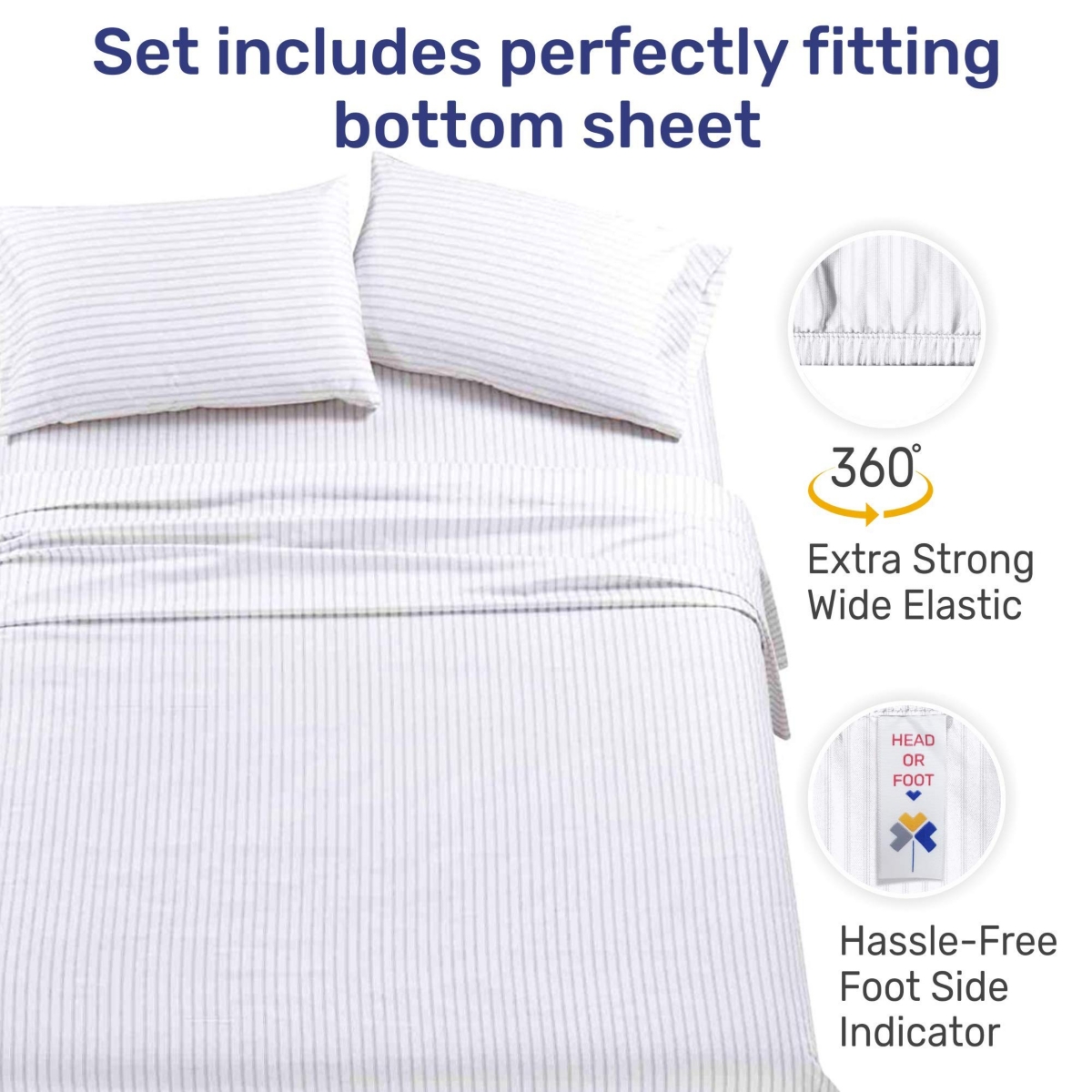 California Design Den 600 Thread Count 100% Cotton Printed Sheet Set