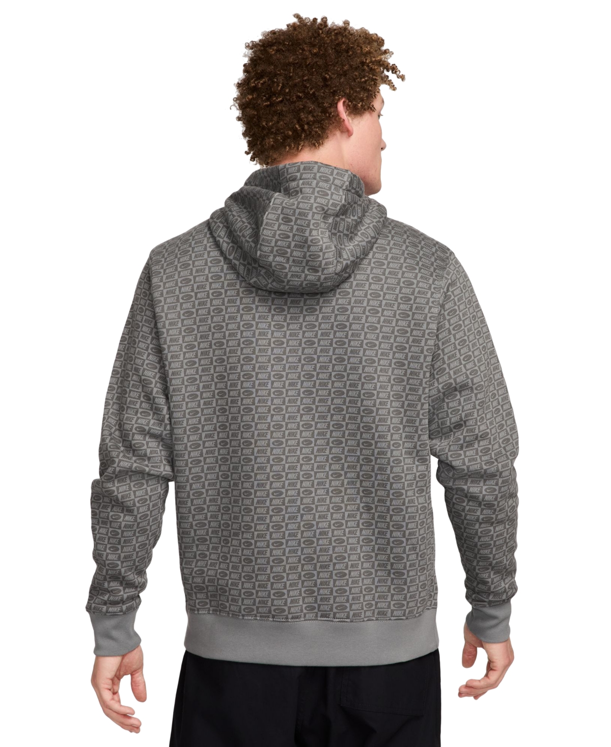 Nike Men's Sportswear Club Fleece All-Over Print Pullover Hoodie -smt