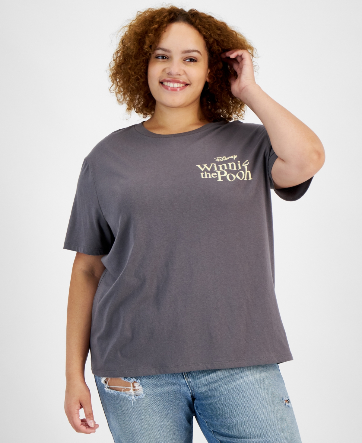 Disney Trendy Plus Size Winnie the Pooh Short-Sleeve T-Shirt