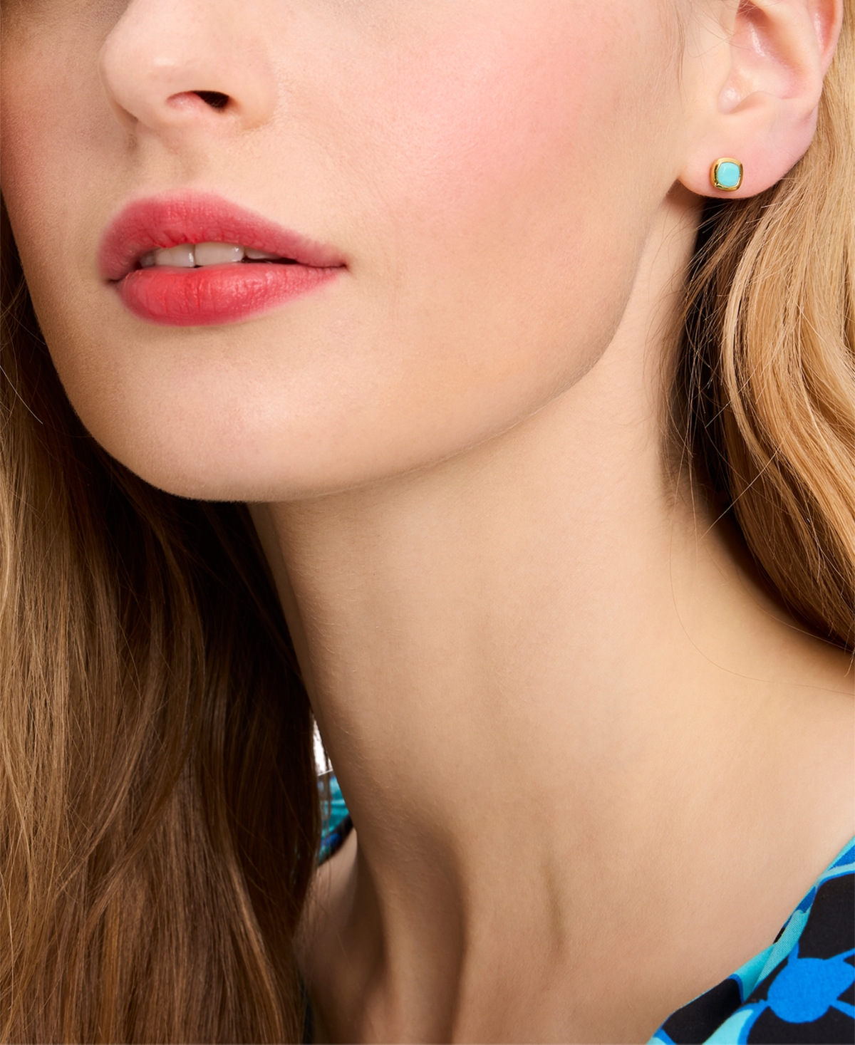 Kate Spade New York 23k Gold-Plated Sterling Silver Stud Earrings - Turquoise