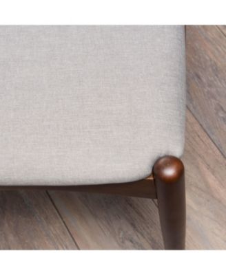 Mid-Century Modern Rubber Wood Upholstered Accent Chair