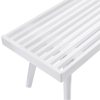 Larwich Solid Wood Slatted Bench