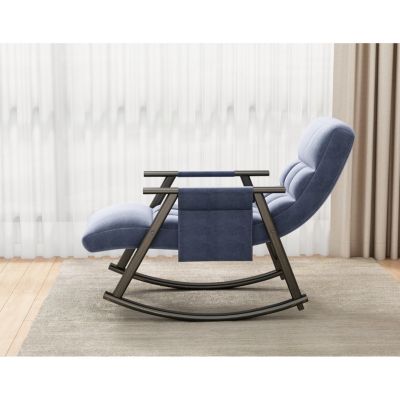 Adjustable Rocking Chair with Sturdy Frame & Cushions