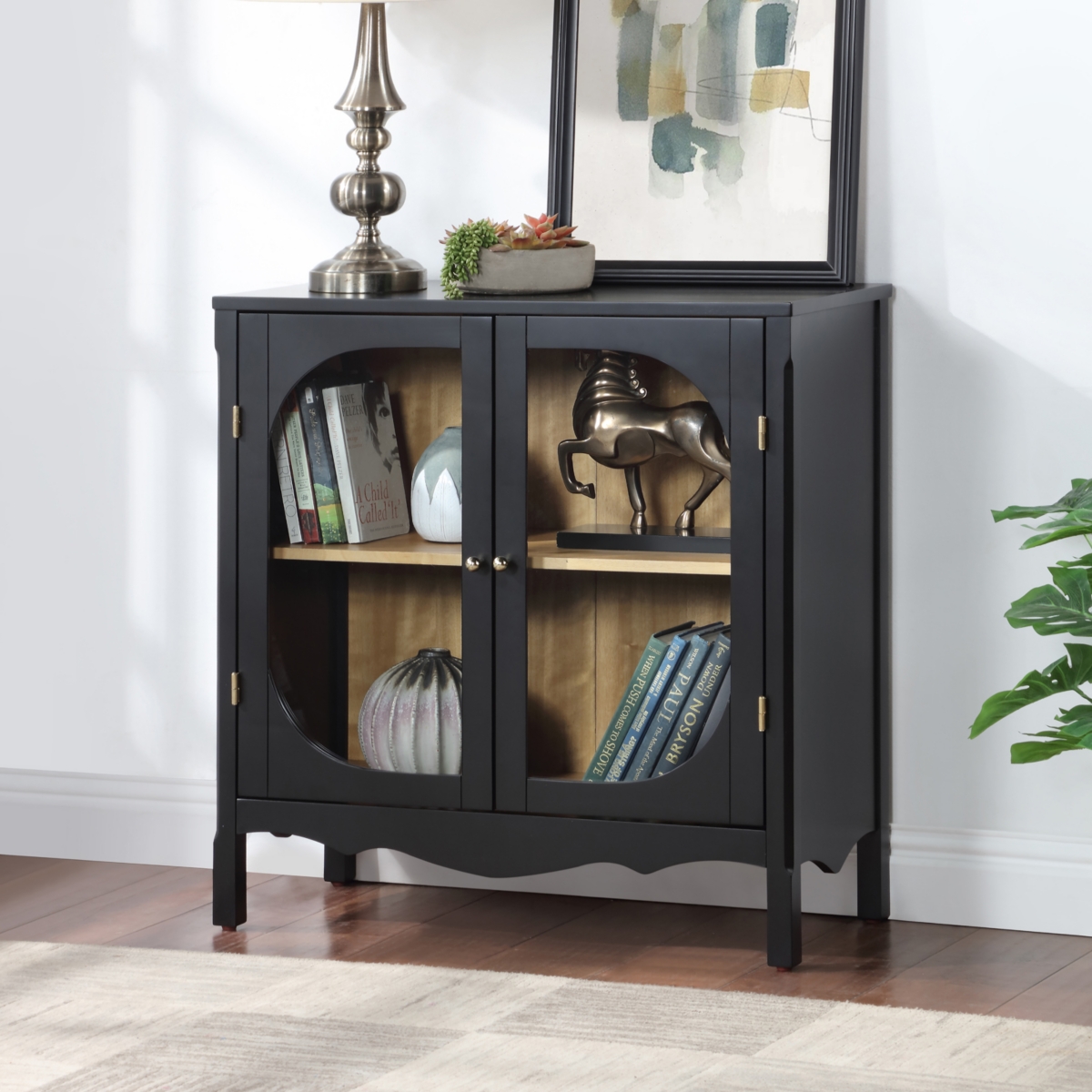 Streamdale Furniture ModernMultipurpose Storage Cabinet Display & Organize in Style - Black
