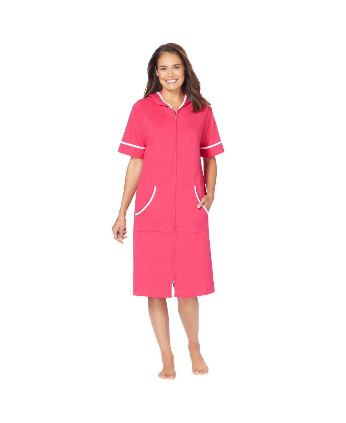 Dreams & Co. Women's Short French Terry Robe