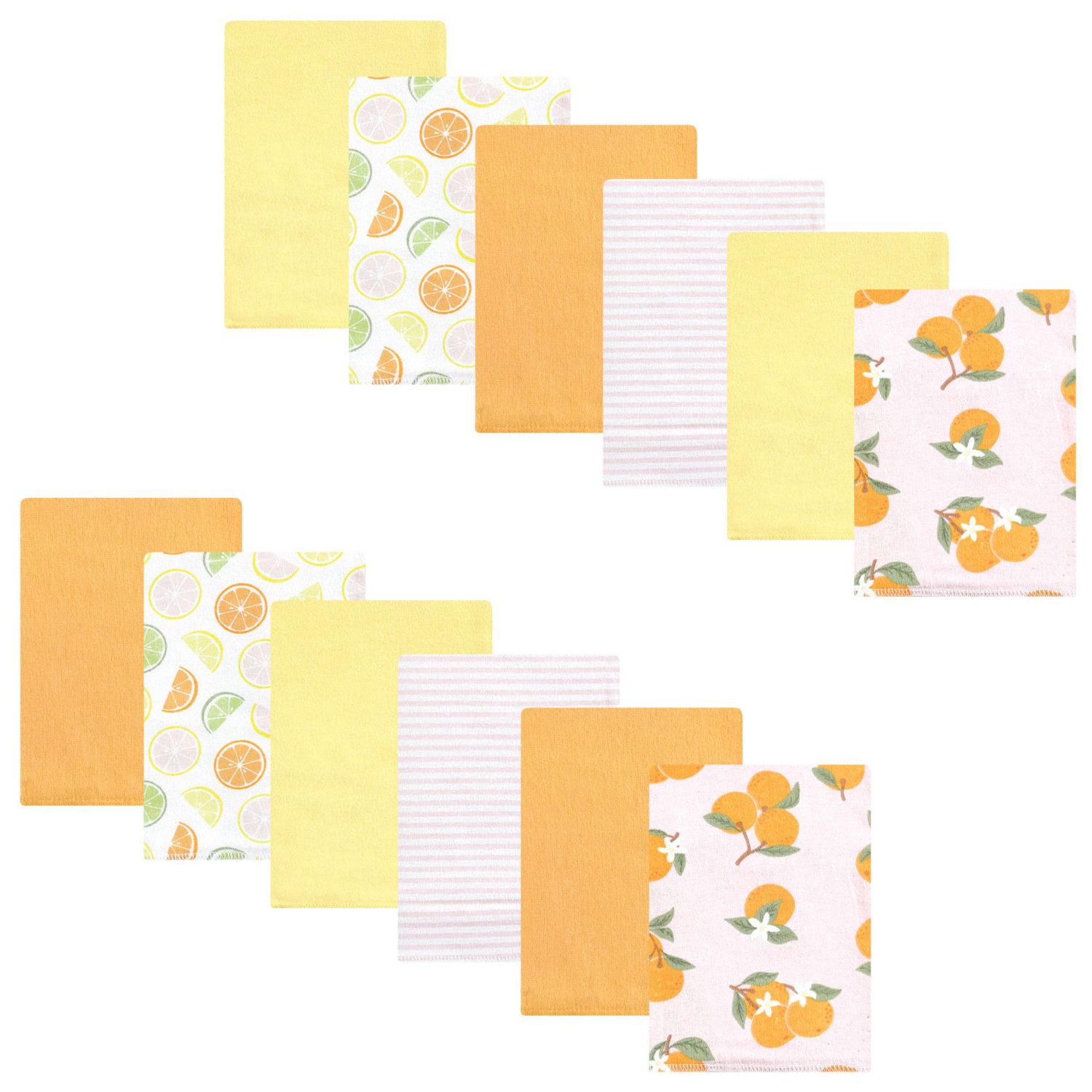 Girls Cotton Flannel Burp Cloths Bundle
