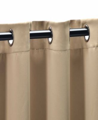 Solid Semi Blackout Grommet Room Darkening Curtain Panels, Set of 2