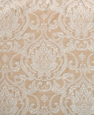 Lotus Jacquard Classic Floral Damask Window Curtain Panel Set with Grommet Header, 52 X 84