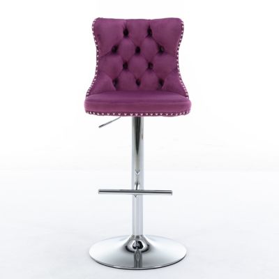 Hand-Crafted Bar Chair with Ergonomic Support and Durable Base