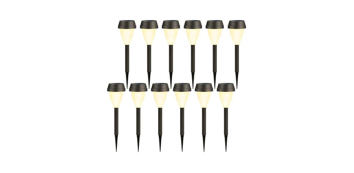 Solar Pathway Lights: Outdoor, Waterproof - 12 Pack - White