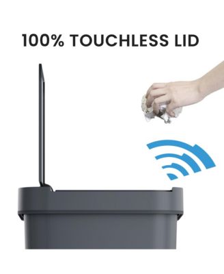 50 Liter / 13.2 Gallon Prime White Plastic Sensor Kitchen Trash Can