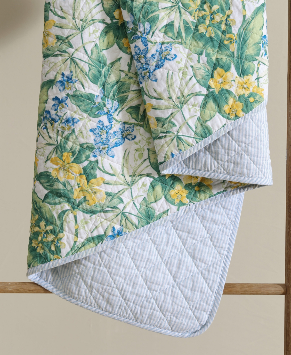 Closeout! Tommy Bahama Home Paradise Point Reversible 3 Piece Quilt Set, -Yellow