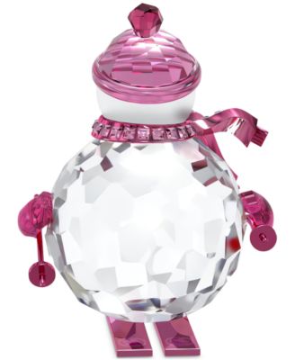 Crystal and Gold-Tone Snowman Figurine