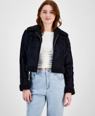 Planet Heart - Juniors' Faux-Shearling Jacket
