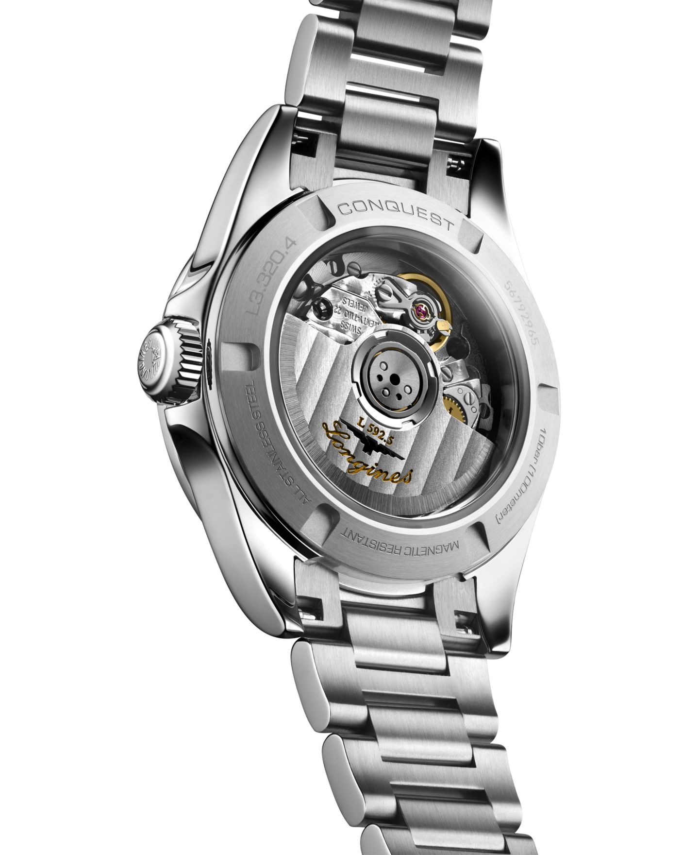 Женские часы Longines Swiss Automatic Conquest Stainless Steel Bracelet Watch 30mm — фото 4