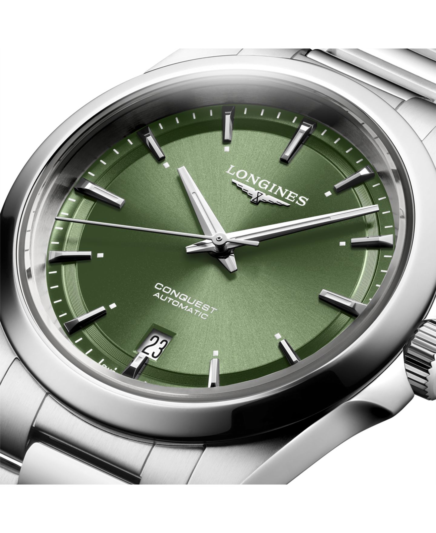 Мужские часы Longines Swiss Automatic Conquest Stainless Steel Bracelet Watch 38mm — фото 4