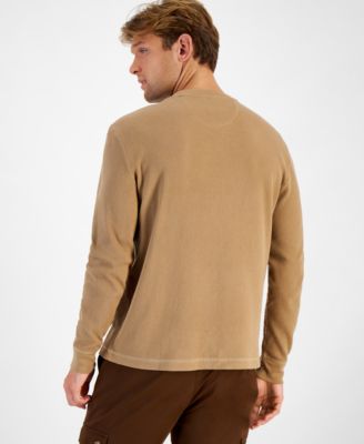 Men's Thermal Long-Sleeve Ribbed Crewneck Sweater, Created for Macy's
