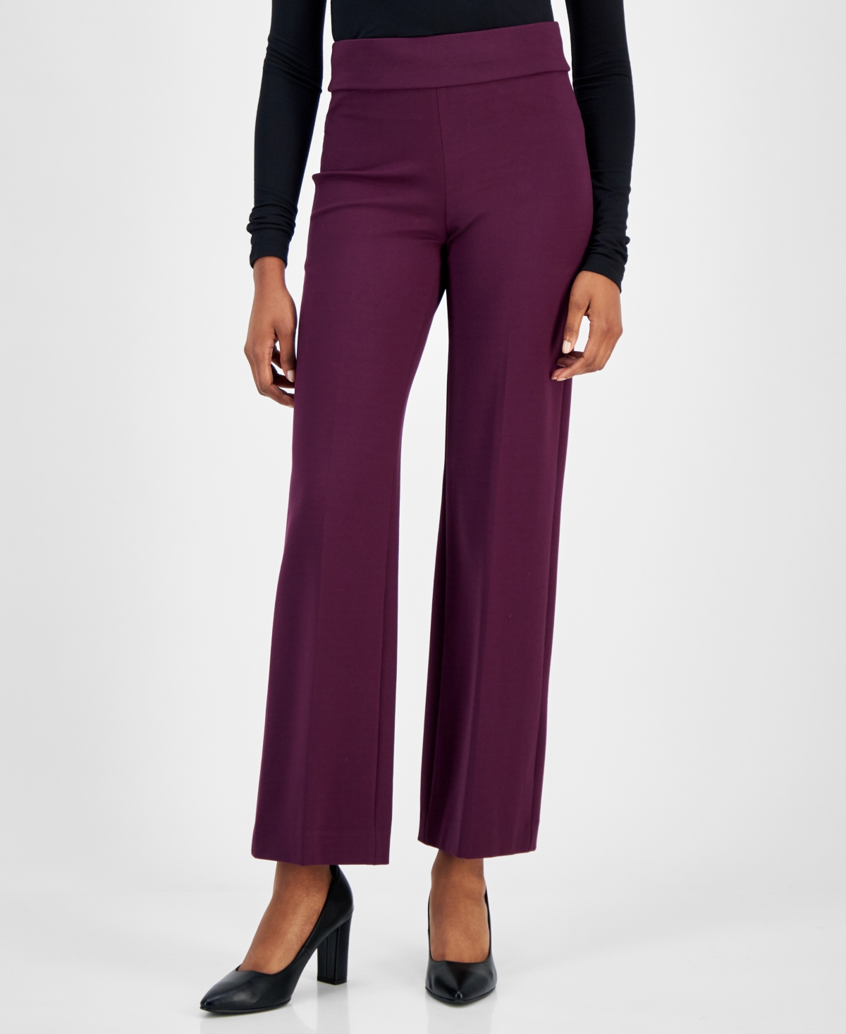 Anne Klein Women's Pull-On Wide-Leg Pants