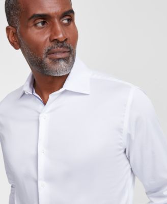 Men's Spread-Collar Sateen Dress Shirt, Created for Macy's